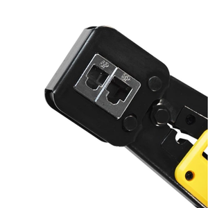 Outil de sertissage professionnel pour connecteurs RJ45, RJ12, RJ11, dénudeur et coupe-câbles avec mâchoire réglable pour câbles réseau - Product Image 2