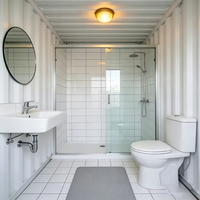 Maison Conteneur Modulaire Personnalisée Design Moderne Respirante Imperméable Mobile pour Bureau, Villa, Boutique, Site Touristique