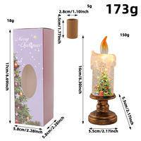 Li Chen Weihnachts-Schneekugel Laterne Nachtlicht Santa Schneemann Baum Plastik Tischdekoration Amerikanischer Stil Festliche Feiertagsdekoration