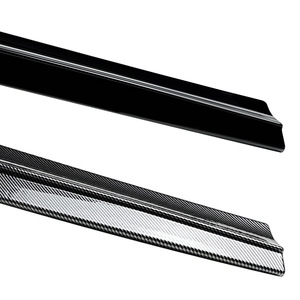 Jupes latérales Mercedes-Benz Noir Piano Texture Fibre de Carbone ABS 2013-2018 Classe A Classe CLA W176 C117 AMG - Product Image 5