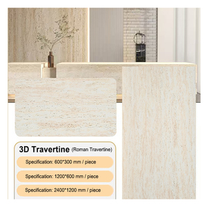 고품질 고대 동굴석 크기 120*60cm 트래버틴 타일 3-4mm 두께 소프트 포세린 스톤 벽 타일 - Product Image 5