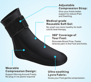 Cold Therapy Socks Flexible Foot <b>Ice</b> <b>Pack</b> Wrap <b>Ankle</b> <b>Ice</b> Gel <b>Pack</b> Heel Wrap for Swelling - Product Image 5