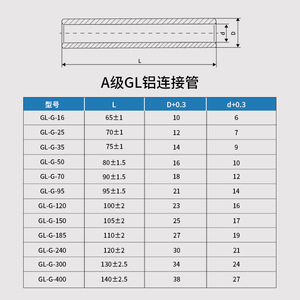 GL ประเภทท่อเชื่อมต่ออลูมิเนียม GL G เชื่อมต่อสายเคเบิล GL ท่อแข็งป้องกันสายไฟ - Product Image 1