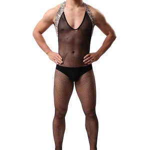Body résille imprimé léopard pour homme, taille haute, en Spandex et Nylon, collection Printemps 2024 - Product Image 5