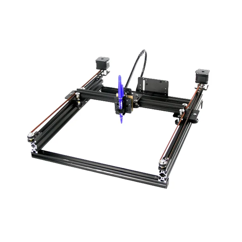 Sabuk jenis bingkai Desktop yang dibongkar LY mesin Robot gambar pena katrol tulisan XY Plotter A0 A1 A2 A3 Area ukiran A4 12V