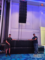 Système audio professionnel pour haut-parleurs, ligne de sonorisation, système de sonorisation à deux voies avec deux haut-parleurs passifs de 10 pouces pour concert