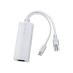 แหล่งจ่ายไฟเครือข่าย 48V ถึง 2.4A Type-C Poe Ieee802.3af/at 10/100Mbps Rj45 สำหรับระบบกล้องวงจรปิด สวิตช์เครือข่าย 2.4A - Product Image 2