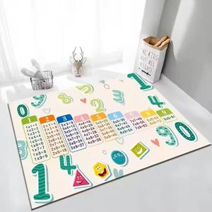 Non toxique fausse laine tapis salle de jeux pépinière enfants tapis de jeu anti-déversement doux imprimé Polyester tapis lavable en Machine <span class=keywords><strong>antidérapant</strong></span> - Product Image 6
