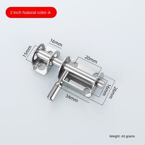 होहे 304 स्टेनलेस स्टील बाएं हाथ से चोरी विरोधी फर्नीचर बोल्ट पंच-मुक्त पैडलॉकच लकड़ी - Product Image 6