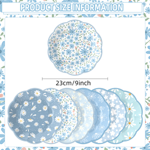 Màu xanh daisy hoa dại dùng một lần giấy tấm phong cách hiện đại Sản phẩm mới ra mắt cho Giáng sinh nhật bên Bộ đồ ăn Nguồn cung cấp - Product Image 4