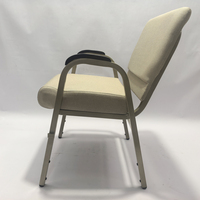 Chaises rembourrées Offre Spéciale de chaire de bourse pour le service chaise d'église pasteur empilable avec accoudoir en bois