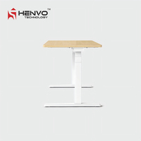 Bureau debout ergonomique contemporain réglable et extensible, construction en acier, montage facile, anti-collision, rebond automatique, pour le bureau