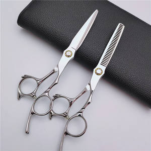 Tijeras de peluquería Red Blade de 6 pulgadas, tijeras de entresacar de acero inoxidable 304 para diestros, tijeras planas con tornillo de rodamiento - Product Image 4