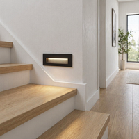 Lumière LED rectangulaire multi-scènes 4W en aluminium IP65, à bande longue, pour escalier, mur, marche, jardin, extérieur, étanche, dimmable, directement de l'usine