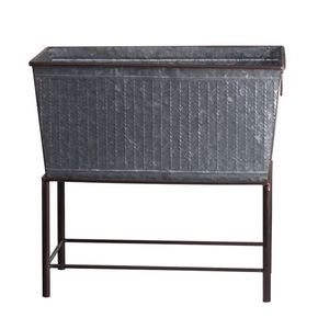 Best Sale Outdoor Indoor Galvanized Garden Raised Planter <b>Boxes</b> Large Metal 2 Piece Elevated Planter Set of 2 with Stand - Product Image 5
