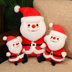 Peluche adorable du Père Noël en plusieurs tailles, en velours cristal doux, idéale pour la décoration de Noël et les cadeaux de fêtes - Product Image 5