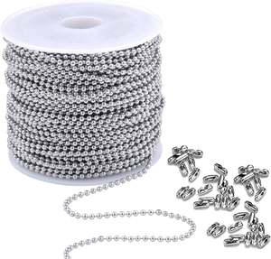 سلسلة كروية من الشركة المصنعة لمجوهرات Diy سلسلة كروية من الفولاذ المقاوم للصدأ - Product Image 1