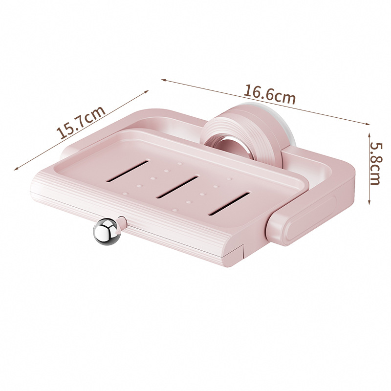 Pink Rotating Suction Cup Soap Box