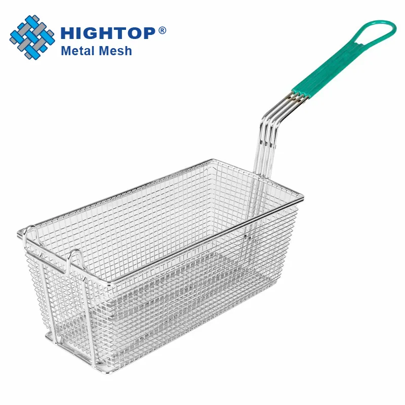 30 quart universal comercial 340Mm x 165Mm x 150Mm não vara reusável único metal de dobramento cestas profundas ocidentais da fritadeira