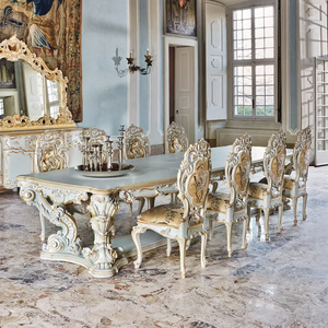 <span class=keywords><strong>Buffet</strong></span> de style <span class=keywords><strong>baroque</strong></span> en chêne massif avec design antique sculpté - Meubles de salle à manger exclusifs - Product Image 6