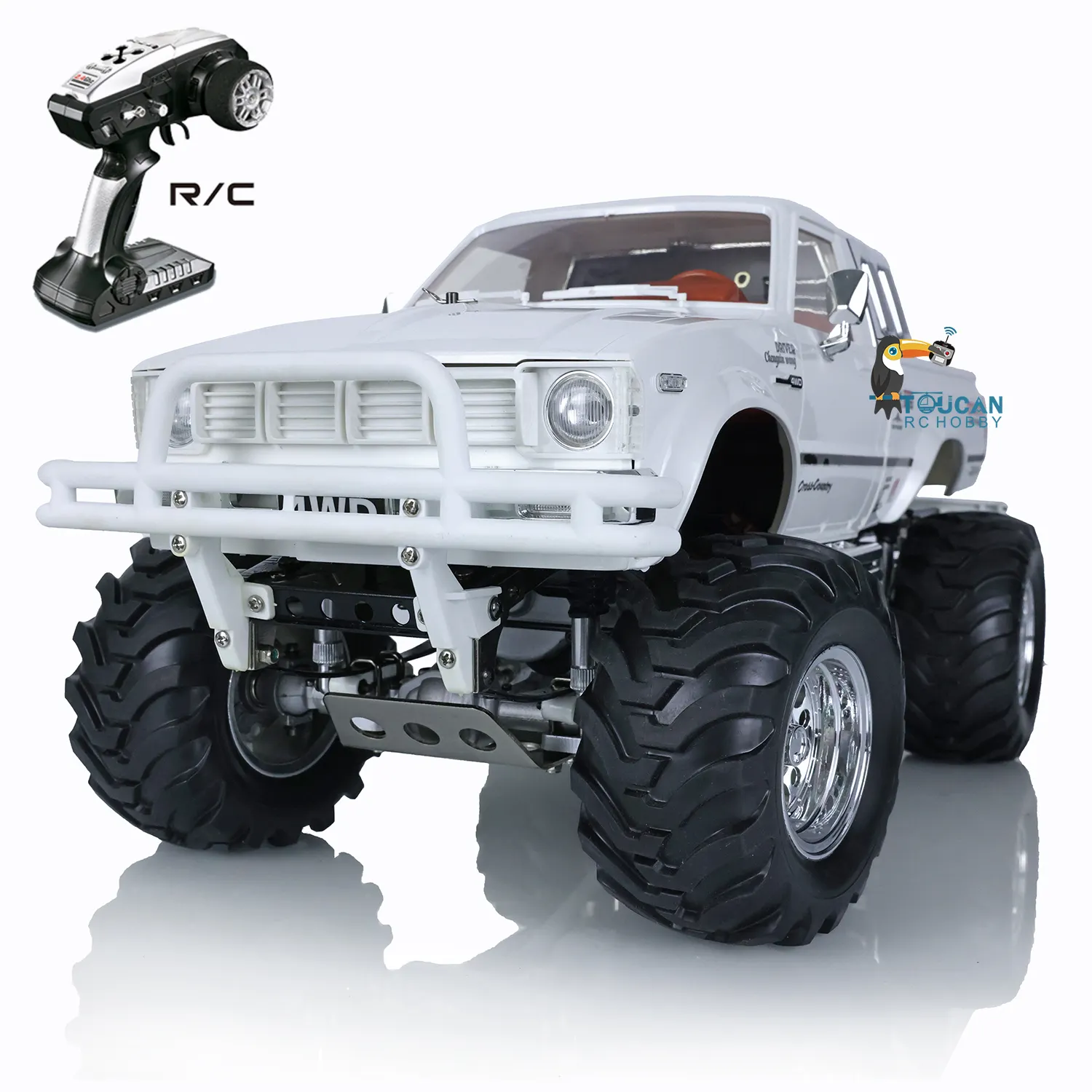 HG 1/10 RC blanc pick-up 4*4 P407 rallye voiture course sur chenilles camion 2.4G RTR moteur modèle jouets de plein air pour garçons cadeau TH04710-SMT6