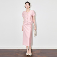 Robe en mousseline Geenlinm modeste à col rond et manches longues, longueur genou, ornée de perles de diamant, grande taille, printemps, naturelle, unie, lavable