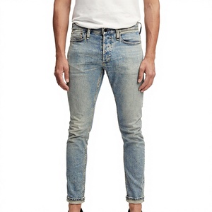 Jeans en denim de haute qualité pour hommes, style hip-hop gothique décontracté, coupe droite légère et respirante, vêtements pour hommes - Product Image 2