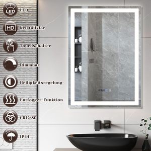 <span class=keywords><strong>LED</strong></span> chiếu sáng cong Backlit phòng tắm Vanity gương với ánh sáng và <span class=keywords><strong>defogger</strong></span> - Product Image 3