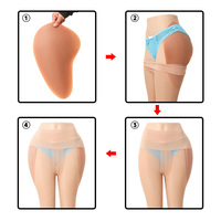 2 PCS Bantalan Pinggul Silikon untuk Wanita Sangat Lembut Bantalan Bokong Silikon Perekat Sendiri Penambah Pinggul Tampilan Alami