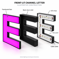Enseigne lumineuse Gozone en lettres, panneau LED personnalisé en acrylique, enseigne directionnelle décorative pour showroom/entrée de magasin, IP65