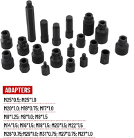 Kit de Extractor de Inyectores Neumáticos de 20 Piezas con 19 Adaptadores para la Extracción de Inyectores de Combustible Obstruidos en Talleres de Reparación Automotriz