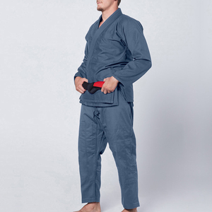 Steel <b>Blue</b> Karate Gi Slate Jiu Jitsu Kimono Unisex Pearl Weave Everyday Training Ripstop Pants Casual Grappling Comfortable 100% - Product Image 4