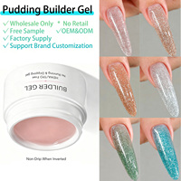 Gel de construction pour extensions d'ongles, anti-goutte lorsqu'il est inversé, sans HEMA ni TPO, acrylique UV LED, forte adhérence, longue durée, dissolvable, vente en gros