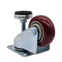 Roulettes pivotantes industrielles Roues en PU/PVC 360° rotatives Réglables Capacité de charge lourde 80 kg pour meubles Bancs de travail