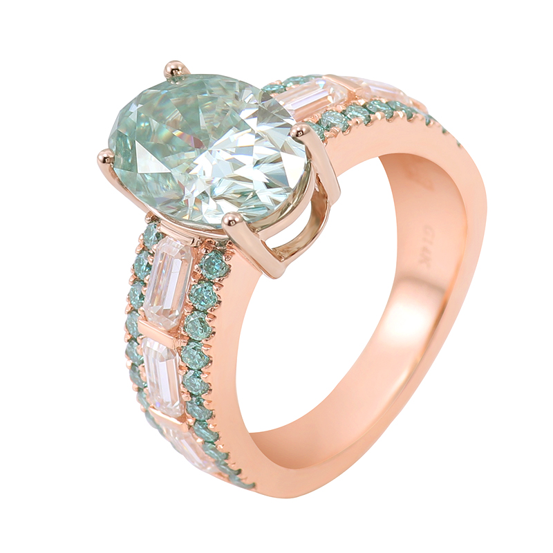 แหวนมอยซาไนต์ทองแท้ 18K