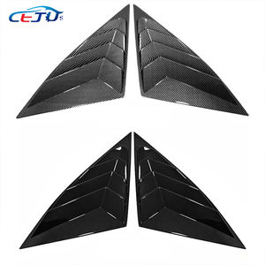 Accesorios de coche con aspecto de fibra de carbono ABS negro brillante, persianas de ventana lateral trasera, cubierta de ventilación para Hyundai Tuscon N Line <span class=keywords><strong>NX4</strong></span> 2021-2025 - Product Image 4