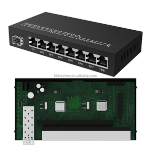 Convertidores de Fibra Óptica SM&MM 1SFP 8RJ45 para Monitoreo CCTV - Product Image 3