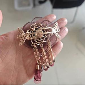 Horquilla de mariposa elegante para mujer, nuevo diseño, pinzas para el cabello, doble mariposa, borla larga, accesorios para el cabello - Product Image 4