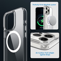 Usine en gros hybride TPU magnétique Transparent coussin d'air étui de protection robuste pour iPhones 15 Pro Max couverture magnétique anti-chute