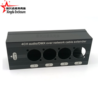 Boîtier électronique en aluminium RJ45 XLR DMX Extender Mâle/Femelle pour scène, studio d'enregistrement, Gigabit Ethernet, signal haute vitesse
