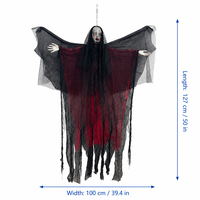 Décorations d'Halloween SIPKLR : Fantôme suspendu effrayant, accessoires sinistres pour maison hantée, décoration de jardin extérieur, fantôme effrayant de 50 pouces