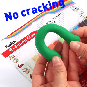 Foska 100% Matériau sûr facile à façonner et à toucher Fabrication de pâte à modeler en argile <span class=keywords><strong>douce</strong></span> et malaxable pour les projets d'artisanat pour enfants - Product Image 3