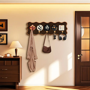 Appendiabiti da parete multifunzione in legno con ganci per chiavi, cappotti e cappucci, per <span class=keywords><strong>ingresso</strong></span> o porta - Product Image 1