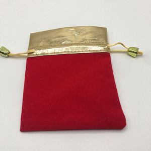 Bolsa de Terciopelo de 12*16cm con Cierre Metálico Dorado, Reciclable, para Collares, Relojes, Gafas, Anillos, Pulseras, Pendientes, Promociones - Product Image 3