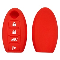 Funda de Silicona para Llave de Nissan Teana Tiida Sylphy Livina, Protector de Llave Inteligente de 4 Botones