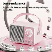 Altavoz Portátil Retro Actualizado, Mini Altavoz Inalámbrico para Exteriores, Llamadas Manos Libres, Reproductor de Música MP3, Compatible con Tarjeta TF, Reproducción AUX