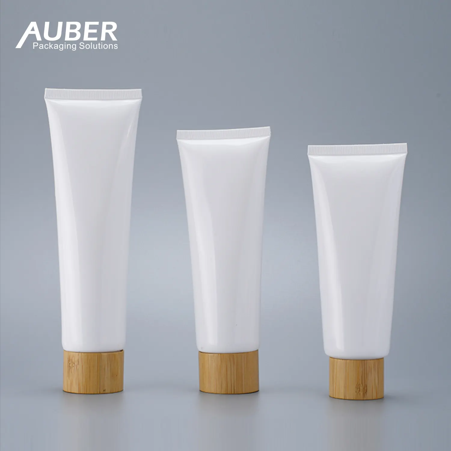 Weichplastik-Schlauchverpackung für Kosmetik-/Creme mit Bambusdeckel 30 g 50 g 100 g 120 g 150 g Drücken