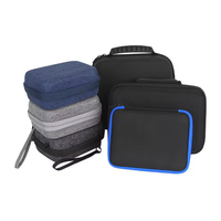 Ensemble de sacs de transport multi-tailles avec fermeture éclair, sangle de poignet, poignée supérieure et bordure bleue pour un rangement portable