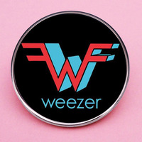 Badge de poitrine en alliage métallique plaqué, motif groupe de rock, avec emblème en quartz transparent, accessoire
