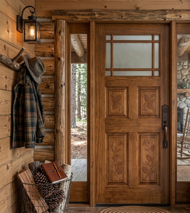 Porte en bois de pin massif de haute qualité, finition lisse, intérieur/extérieur, design moderne, fournisseur OEM personnalisé - Product Image 6